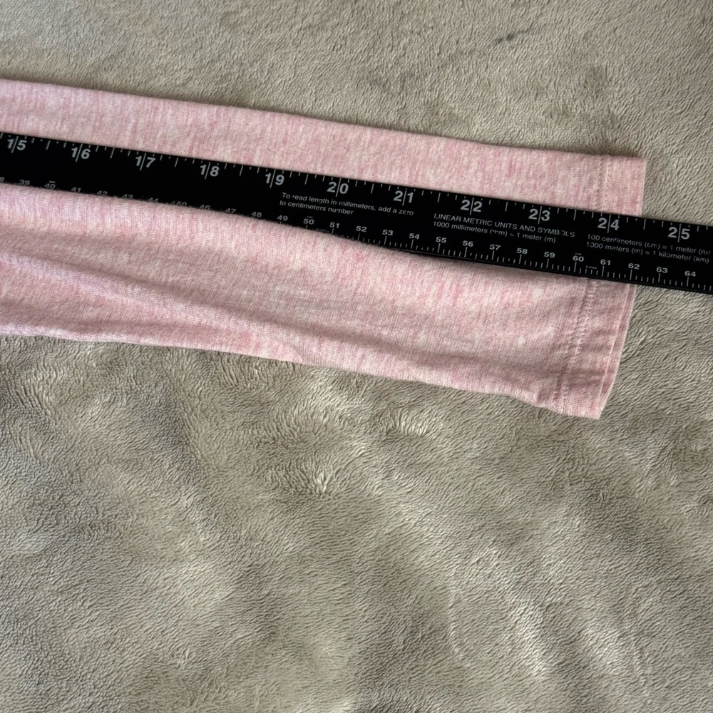 J. Jill Pleated Henley Heathered Pink 100% Cotton Flannel Feel Top Long Sleeve L - Picture 10 of 11